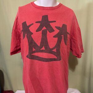 Vintage Stussy Eric Haze Graffiti New York Men's Red T Shirt Large